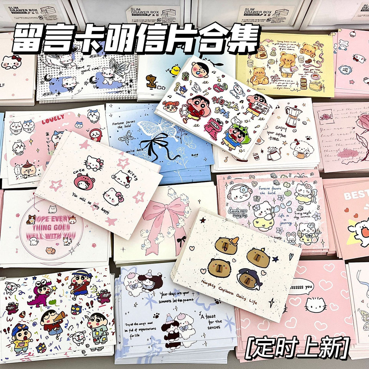 Butterfly & Puppy Themed Message Cards / Postcards for Festivals & Decoration (20-Pack)
