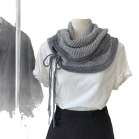 Japanese Style Tasseled Triangle Scarf Shawl for Women - Winter Neck Warmer