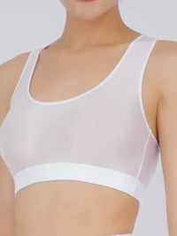 High Elastic Silky Sheer Running Vest Breathable Fitness Crop Top for Men and Women