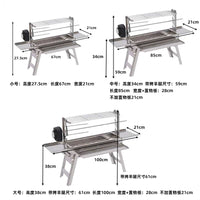 Portable Stainless Steel Folding BBQ Grill for Outdoor Camping and Family Gatherings