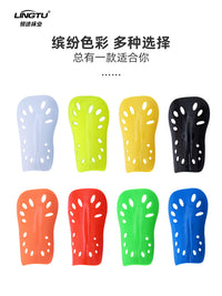 Kids' Double-Layer Soccer Shin Guards with Ankle Protection for Training