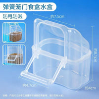Bird Cage External Feeder Anti-Splash Food and Water Dispenser for Parrots and Small Birds