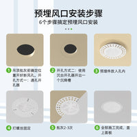 Embedded Frameless Adjustable Circular Air Vent Cover for HVAC Systems
