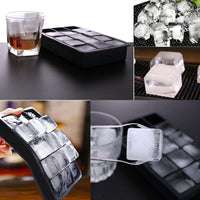 Silicone Ice Cube Tray for Home Use, Whiskey Ice Maker, Square and Spherical Ice Molds, Cooling Drink Ice Box