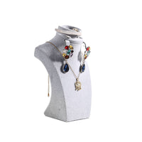 Mannequin Bust Jewelry Display Stand for Necklaces, Bracelets, Earrings, and Rings