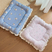 Pet Cooling Mat for Dogs and Cats, Summer Ice Silk Kennel Pad, Non-Stick Hair, Breathable and Comfortable