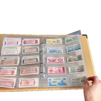 Grain/Coin Collection Album with PP Five-Row Pages for Banknotes, Stamps, and Coins