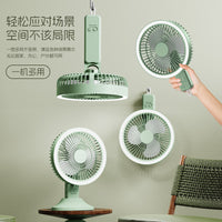 Mini USB Portable Handheld Desk Fan with LED Light for Camping