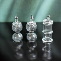 1:12 Scale Dollhouse Miniature Candy Jars with Lids, DIY Food Play Accessories