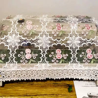 Lace Microwave Oven Toaster Disinfection Cabinet Dust Cover Kitchen Appliance Universal Cloth