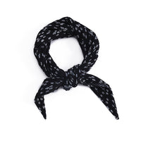 Chiffon Square Scarf with Pleated Texture and Printed Pattern