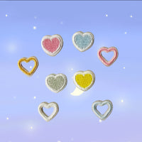 Self-Adhesive Hollow Star and Heart Embroidery Patches for Clothing and Accessories