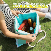 Portable 2-in-1 Backpack Picnic Blanket, Thickened Moisture-proof Beach Camping Mat