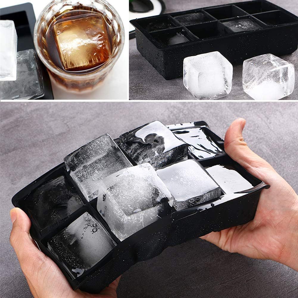 Hot Selling 8-Grid Ice Cube Tray Food Grade Low Temperature Resistant Quick Release with Lid Stackable Anti-Odor for Home Use
