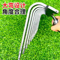 Thickened 9-Tine Manganese Steel Rake for Loosening Soil, Leveling, and Gardening