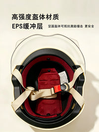 Electric Scooter Helmet for Women, UV Protection, Long Visor, 3C Certified, All-Season