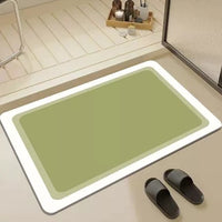 Minimalist Diatomaceous Earth Bath Mat Quick Dry Non-Slip Absorbent Floor Mat for Bathroom Entryway