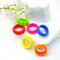 Fidget Sensory Rings Silicone Textured Stress Relief Toy Set
