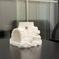 Reptile Hideout Cave for Geckos, 3D Printed Rock Stump Design