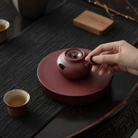 Japanese Wabi-Sabi Style Side Handle Teapot, Coarse Pottery Zisha Clay for Kung Fu Tea Ceremony, Home Use with Ball Hole Filter