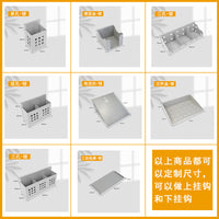 Desk Partition Hanging Organizer for Office Supplies - Metal Pen Holder and Storage Box