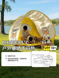 Pop-Up Beach Tent UV Protection Waterproof Portable Camping Sun Shelter with Window for Picnic