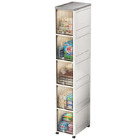 20cm Slim Gap Storage Cabinet with Drawers for Kitchen Bathroom Cosmetics