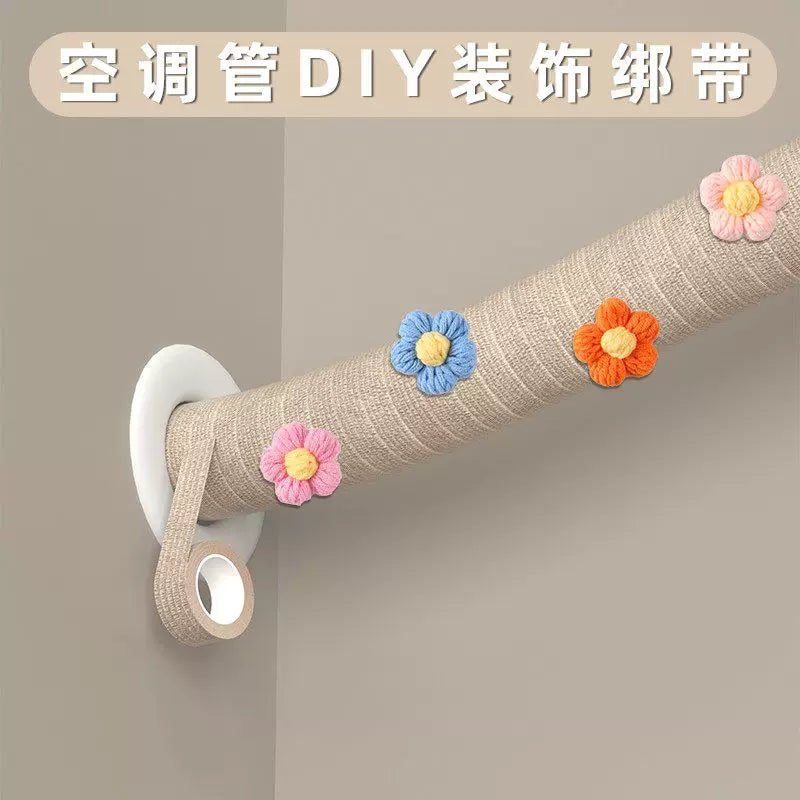 Self-Adhesive Pipe Wrap Tape for Air Conditioner and Gas Lines - Decorative Cover for Exposed Pipes