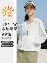 Women's Ice Silk Sun Protection Jacket UPF100+ UV Protection Lightweight Breathable Outdoor Coat