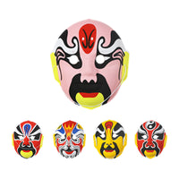 Sichuan Opera Mask Wearable Hand-Painted Velvet Peking Opera Facial Mask Full Face for Performance