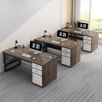 Modern Minimalist Office Desk with Chair Set for Workstation or Computer
