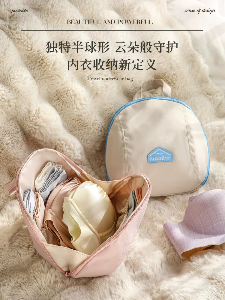 3-in-1 Travel Underwear Organizer Bag with Compression Sacks for Lingerie, Socks, and Clothing