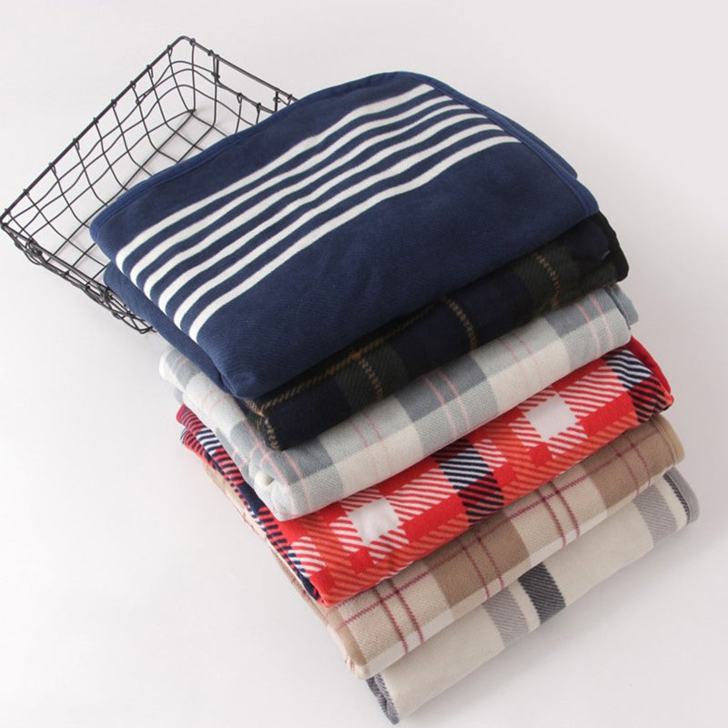Thickened Flannel Shawl Blanket for Nap, Office, Sofa, and Leg Cover
