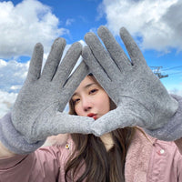 Winter Cashmere Lined Thermal Gloves for Outdoor Cycling, Windproof & Touchscreen Compatible