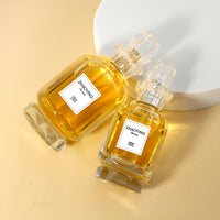 Vintage Clear Glass Perfume Atomizer Bottle with Press Spray Cap, Refillable Fragrance Container