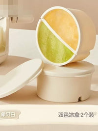 Manual Ice Shaver with Dual-Color Ice Tray for Homemade Shaved Ice and Smoothies