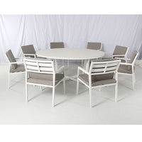 Outdoor Patio Dining Table and Chairs Set for Multiple People, Waterproof and Rust-proof