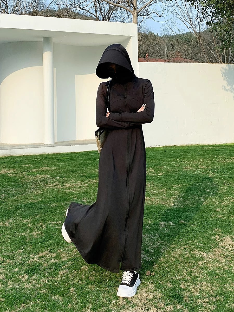 Women's Full Body Sun Protection Dress, Long Sleeve UV Protection, Slim Fit, Summer 2026
