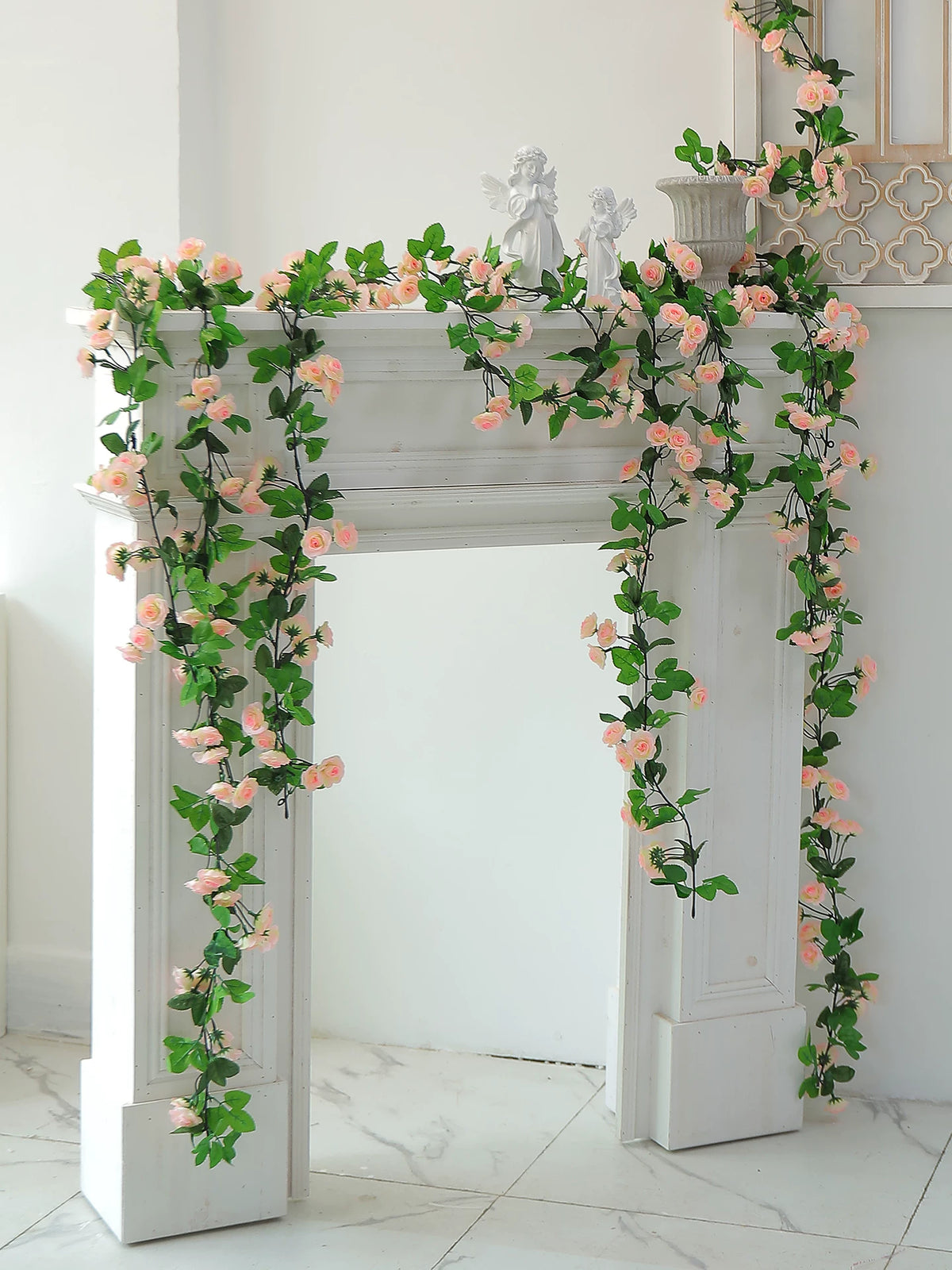 Artificial Rose Flower Vine Garland for Indoor Outdoor Wall Decor and Pipe Wrapping