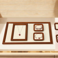 Solid Wood Jewelry Display Tray for Bracelets Necklaces Rings and Collectibles