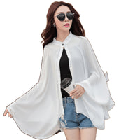 Women's UV Protection Shawl for Cycling and Driving - Summer Chiffon Cape