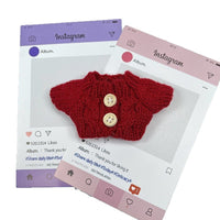 Cotton Doll West Highland Terrier Bear Outfit Replacement Set Double-Button Knitted Sweater