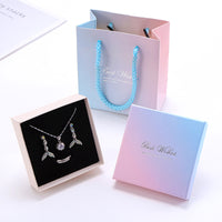 Luxury Gradient Jewelry Gift Box with Sponge Insert for Rings, Earrings, and Necklaces