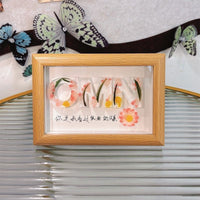 DIY Dried Flower Resin Letter Photo Frame Kit for Valentine's Day & Birthday Gift, Office & Bedroom Decor