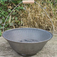 Portable Cast Iron Fire Pit BBQ Grill for Outdoor Patio and Indoor Use