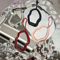 Wave Mirror Keychain Pendant Creative Luxury Decorative Accessory