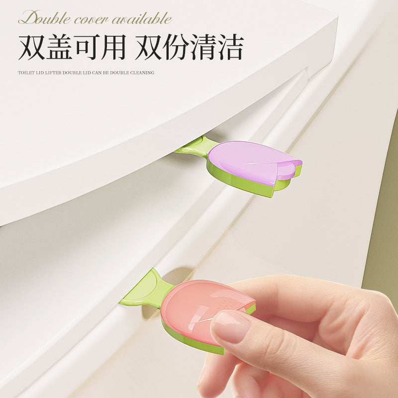 Tulip Toilet Seat Lifter, Plastic Toilet Lid Lifter, Hands-Free Toilet Seat Lifting Tool for Home Use