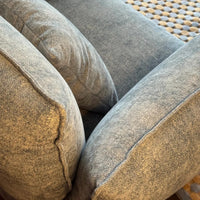 Modern Adjustable Armrest Fabric Sofa Chair for Living Room
