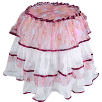 Air Fryer Dust Cover with Lace Trim - Elegant Fabric Appliance Protector for Pressure Cookers & Stand Mixers