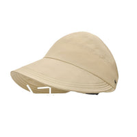 Women's Summer Sun Protection Visor Hat with Wide Brim and Neck Flap